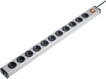 Ehmann 0601x00112031 Steckdosenleiste mit Schalter 11fach Aluminium...