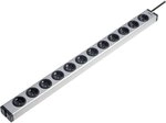 Ehmann 0600x00122031 Steckdosenleiste 12fach Aluminium Schutzkontakt 1 St.