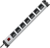 Kopp 226820011 Powerversal Steckdosenleiste, 7-Fach, mit beleuchtetem Schalter, IP 20