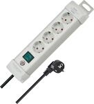 Brennenstuhl Premium-Line Steckdosenleiste 4-Fach (Mehrfachsteckdose mit Schalter und