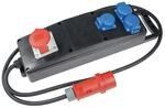 as - Schwabe Vollgummi Steckdosenleiste CEE 2 m H07RN-F 5G2,5-3x Schuko 230 V 16 A,