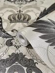 marburg Tapete Beige Silber Edelstein Krone Fl&uuml;gel Klassisch Kollektion Gl&ouml;&ouml;ckler