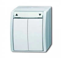 Busch-Jaeger 2601/4 W-54 Jalousieschalter Wippschalter, 1-polig (Thermoplast)