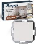 Kopp MILANO Universalschalter in Wei&szlig; - Lichtschalter-Unterputz mit 10AX