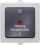 Kopp Nautic Heizungshauptschalter, Aufputz, f&uuml;r Feuchtraum, 250V (10A), IP44, grau,