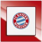 Busch-Jaeger Wechselschalter 2000/6UJ/03 Fanschalter FC Bayern M&uuml;nchen,...