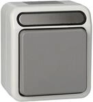 Schneider Electric Merten Taster mit N-Klemme, 1-fach, Aufputz, Wechselschalter f&uuml;r