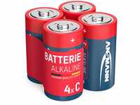 Ansmann Batterien Baby C LR14 4 Stück 1,5V - Alkaline Batterie langlebig &