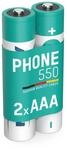 ANSMANN Akku AAA Micro 550 mAh 1,2V NiMH f&uuml;r Schnurlostelefon 2 St&uuml;ck -