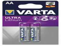 VARTA Batterien AA, 2 Stück, Ultra Lithium, 1,5V, ideal für Digitalkamera,