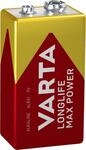 VARTA Batterien 9V Blockbatterie, 1 St&uuml;ck, Longlife Max Power, Alkaline, f&uuml;r