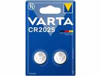 VARTA Batterien Knopfzelle CR2025, 2 Stück, Lithium Coin, 3V, kindersichere