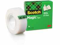 Scotch Magic Tape - 1 Rolle, 19 mm x 33 m - Unsichtbares Klebeband für...