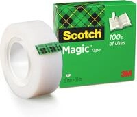 Scotch Magic Klebeband &ndash; 1 Roll 19mm x 33m - Transparenter & matter Klebefilm...