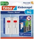 tesa Klebenagel Fliesen&Metalll, verstellbar, 2 St&uuml;ck - anpassbarer Klebenagel f&uuml;r