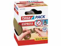 tesa Packband von Hand einreißbar, braun, 33m x 38mm
