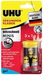 UHU Sekundenkleber extra stark | 3x1g Kleber Tuben mit Aufbewahrungsbox 