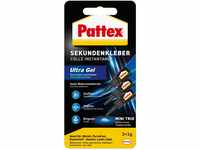 Pattex Sekundenkleber Ultra Gel Mini Trio, extra starker & flexibler...