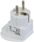 Universal Reiseadapter, Schutzkontakt CEE 7/7, Schuko-Standard, Wei&szlig;