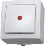 Kopp Nautic Taster, beleuchtbar, Aufputz Feuchtraum, 250V (10A), IP 44, 566302004,