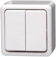 Kopp 513502002 Serienschalter Aufputzprogramm-Standard, 10 A, 250 V, Arktis-wei&szlig;