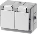 Kopp 130248006 Schutzkontakt-Steckdose 2-fach, Aufputz-Feuchtraum Standard