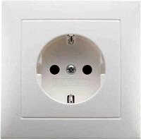 Berker SCHUKO-Steckdose pws/gl 47428989 m.Abdeckplatte S.1 Steckdose...