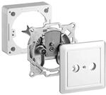 Goobay 68851 SAT Antennensteckdose Set / 2 Loch Antennenkabel Anschluss / Stich End