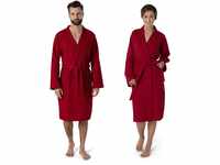 Möve Homewear Kimono Waffelpiquée in Gr. M aus 100 % Baumwolle, ruby