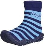 Playshoes Jungen Socke Streifen Aqua Schuhe, Blau (Marine/hellblau 639), 18/19 EU,