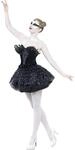 Smiffys Gothic Schwan Maskerade Kost&uuml;m Schwarz mit Kleid Halloween Karneval der