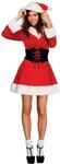 Fever, Damen Weihnachtsfrau Kost&uuml;m, Kleid mit Kapuze und G&uuml;rtel, Gr&ouml;&szlig;e: L, 36988