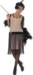 Smiffys, Damen 20er Coco Flapper Kost&uuml;m, Kleid, Zigarettenspitze, Halskette und