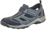 Rieker Herren - Slipper Blau Kombi, 40 EU