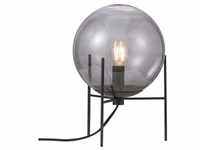 Tischlampe mit Glaskugel Nordlux Alton Rauchglas schwarz E14