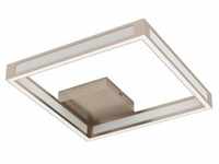 EGLO ALTAFLOR LED Deckenleuchte nickel-matt, weiß 1520lm 3000K 31,5x31,5x7cm