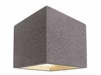 Deko Light Cube Wandleuchte Beton dunkelgrau 1 flg. G9 Modern