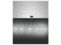 LED Hängeleuchte schwarz weiß Fabas Luce Arabella 350cm 6-flg. 4320lm dimmbar
