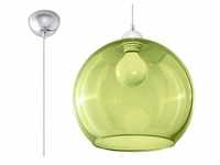 Sollux BALL Kugel Hängellampe grün, chrom 1-flg. E27