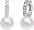 Rafaela Donata Damen Creolen aus 925/- Sterling Silber mit Muschelkernperle 