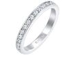 Elli Ring Damen Band Glamour&ouml;s mit Kristallen in 925 Sterling Silber