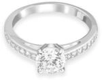 Swarovski Attract Round Ring, Rhodinierter Damenring mit Funkelnden Swarovski