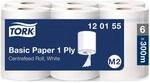 Tork Standard-Papierwischt&uuml;cher mit Innenabrollung Wei&szlig; M2, kosteneffiziente