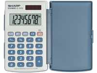 Sharp EL-243S Taschenrechner (8 Stellen, Solar- und Batteriebetrieb) Weiß