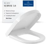 Villeroy & Boch WC-Sitz Subway - Toilettendeckel Wei&szlig; gl&auml;nzend aus Duroplast -