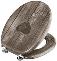 Cornat WC-Sitz "Herz" - Ansprechendes Design - Hochwertiger Holzkern - Komfortables