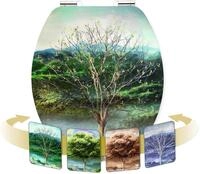 Cornat WC-Sitz "4 Seasons" - Hologramm-Effekt mit Wechselmotiven - Hochwertiger