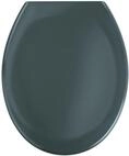 WENKO WC-Sitz Ottana Dunkelgrau, hygienischer Toilettensitz mit Absenkautomatik,