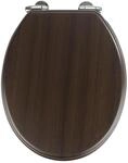 WENKO WC-Sitz Mod. Wenge Toilettensitz mit Absenkautomatik und Fix-Clip