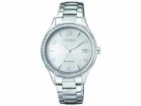 Citizen Damen Analog Quarz Uhr mit Edelstahl Armband EO1180-82A, Silber